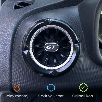 Renault Symbol (2013-2021) GT Gümüş Havalandırma Menfezi  2 adet – HM1001-1