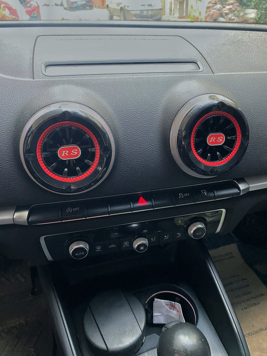 Audi A3 2013-2020 RS Kırmızı Havalandırma Menfezi 4 Adet HM1009-2