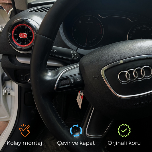 Audi A3 2013-2020 RS Kırmızı Havalandırma Menfezi 4 Adet HM1009-2